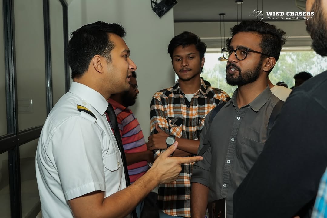 Instructor explaining career paths to attendees